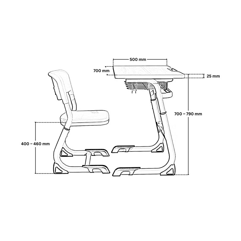 Регулируем ученически комплект Smart Solo UP сив